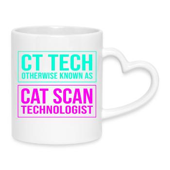 MRT Radiologe Radiologie Röntgen Rad Tech - Tasse mit Herzhenkel - Weiß - Rechts