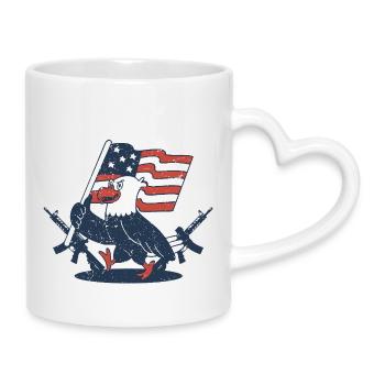 Veterans Day for Republicans - Mug with Heart-Shaped Handle - white - Right