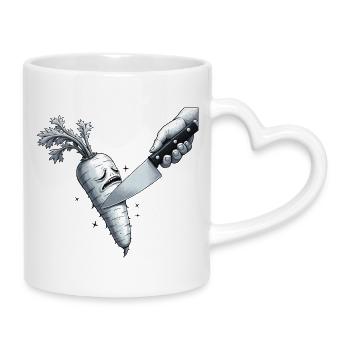 carrot - Mug with Heart-Shaped Handle - white - Right
