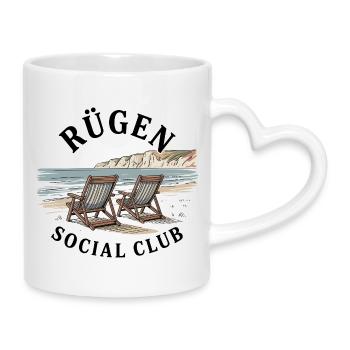 Rügen Beach Baltic Sea Holiday - Mug with Heart-Shaped Handle - white - Right