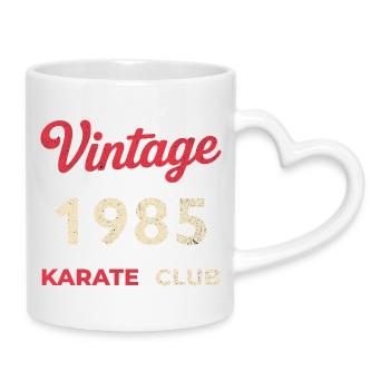 Vintage 1985 – Année de naissance rétro du Karate Club - Mug avec anse en forme de cœur - blanc - Droite