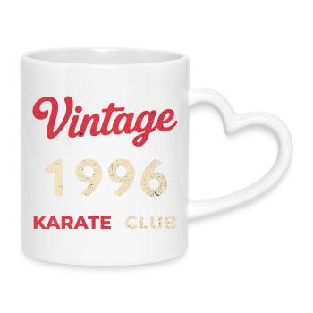Vintage 1996 – Année de naissance rétro du Karate Club - Mug avec anse en forme de cœur - blanc - Droite