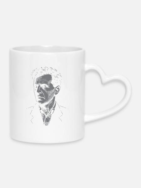 Wittgenstein Wisdom Stupidity Zitat-Tee - Tasse mit Herzhenkel - Weiß
