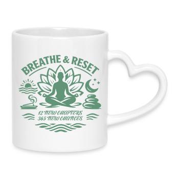 12 nouveaux chapitres, 365 nouvelles chances | bonnes intentions - Mug avec anse en forme de cœur - blanc - Droite