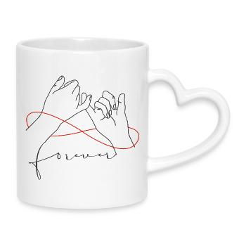 Forever Pinky Promise - Tasse mit Herzhenkel - Weiß - Rechts