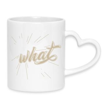 Fans de poulet - Coq - Coq - Diction - Bio - Mug avec anse en forme de cœur - blanc - Droite