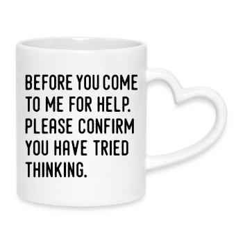 humor - Mug with Heart-Shaped Handle - white - Right