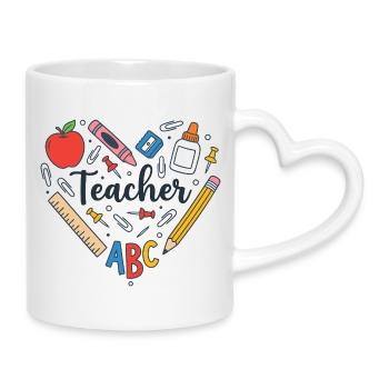 Professor – Professor - Tasse mit Herzhenkel - Weiß - Rechts