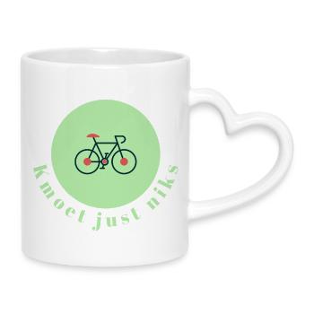 Kmoet just nothing, Dialecte anversois Chemises - Mug avec anse en forme de cœur - blanc - Droite