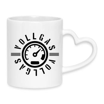 Compteur de vitesse à plein régime Kmh Tuning - Mug avec anse en forme de cœur - blanc - Droite