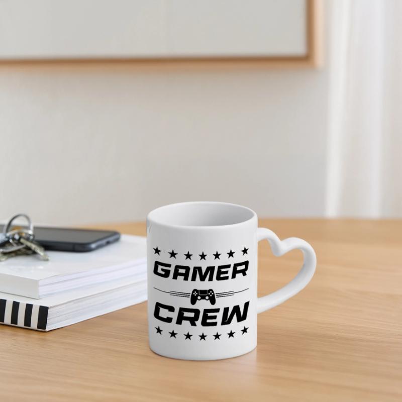 Gamepad Controller Mug with Heart-Shaped Handle