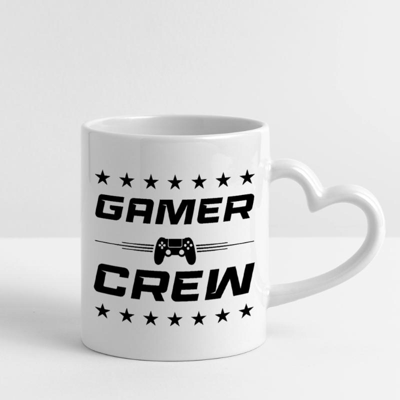 Gamepad Controller Mug with Heart-Shaped Handle