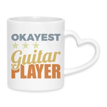 Durchschnittlicher Gitarrenspieler - Tasse mit Herzhenkel - Weiß - Rechts