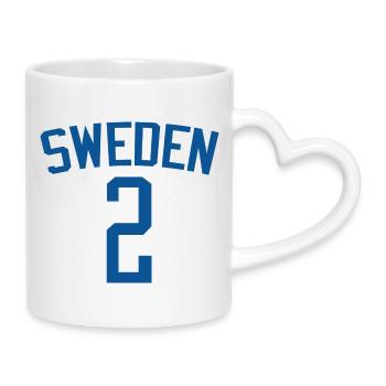 Sweden 5 – Sports Design - Mug with Heart-Shaped Handle - white - Right
