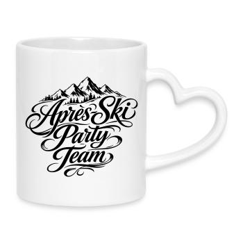 Après Ski Party Team Mountains - Mug avec anse en forme de cœur - blanc - Droite