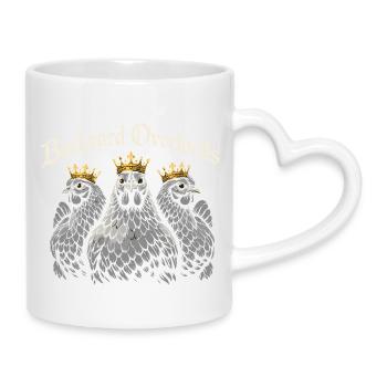 Chicken mathematics too many chickens in the - Mug with Heart-Shaped Handle - white - Right