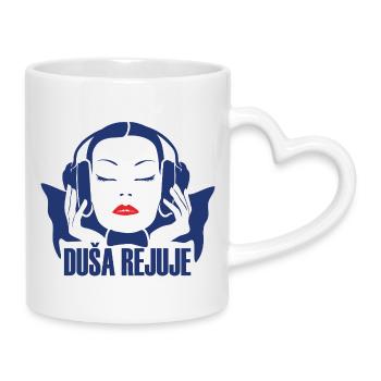 DUŠA REJUJE - Mug with Heart-Shaped Handle - white - Right