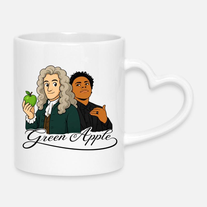 Green Apple - Tasse mit Herzhenkel - Weiß