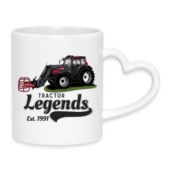 Traktor Legends Vintage Print - Mug avec anse en forme de cœur - blanc - Droite