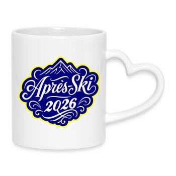 Après-ski 2026 - Mug avec anse en forme de cœur - blanc - Droite