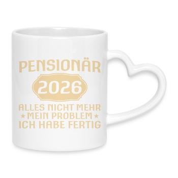 Pension Adieu Collègue Retraité 2026 - Mug avec anse en forme de cœur - blanc - Droite