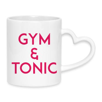 Gymnase & Tonique - Mug avec anse en forme de cœur - blanc - Droite