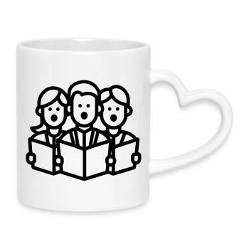 chorale - Mug avec anse en forme de cœur - blanc - Droite