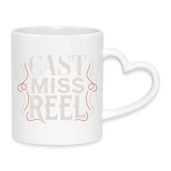 Cast Miss Reel - Mug with Heart-Shaped Handle - white - Right