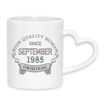 Since_September_1985 - Mug with Heart-Shaped Handle - white - Right