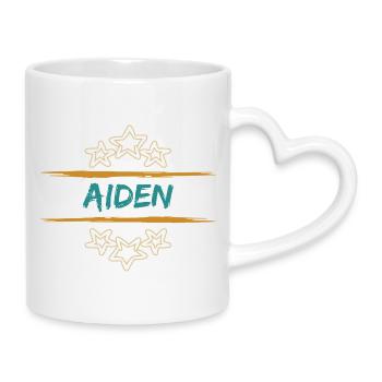 Aiden als Aiden - Tasse mit Herzhenkel - Weiß - Rechts