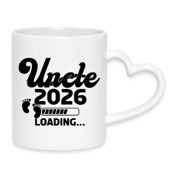 Oncle 2026 Chargement - Mug avec anse en forme de cœur - blanc - Droite