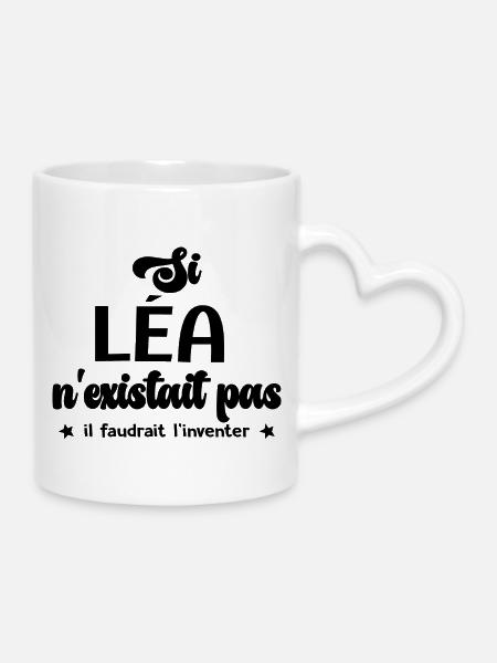 Lea personalisiertes Geschenk lea - Tasse mit Herzhenkel - Weiß