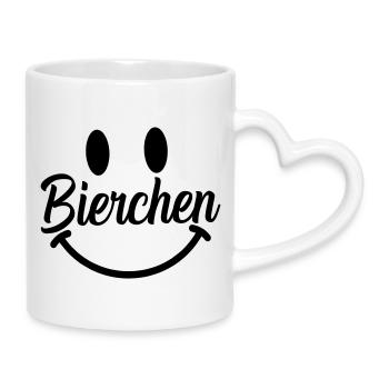 Smile Bierchen - Tasse mit Herzhenkel - Weiß - Rechts