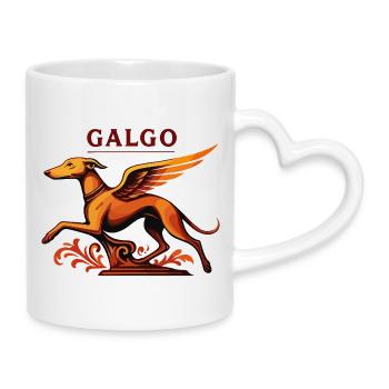 Ornement de capot Galgo - Mug avec anse en forme de cœur - blanc - Droite