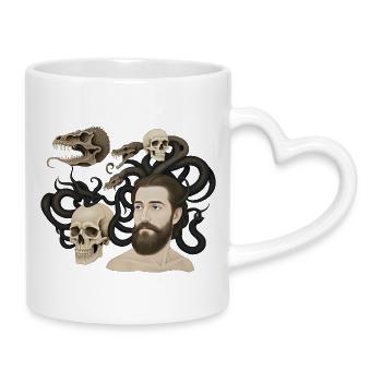 THE DAMNED #2 - dark hell - Mug with Heart-Shaped Handle - white - Right
