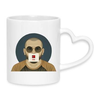SPRICH MANN – nette Leute - Tasse mit Herzhenkel - Weiß - Rechts