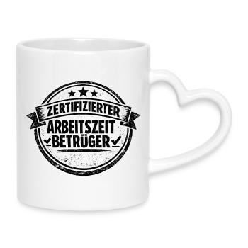 La fraude au temps de travail n’est pas un crime - Mug avec anse en forme de cœur - blanc - Droite