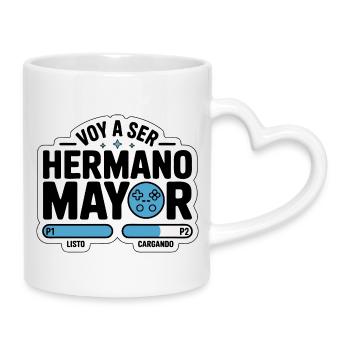 voy a ser hermano mayor - Mug avec anse en forme de cœur - blanc - Droite