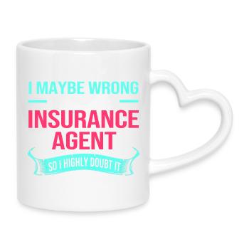 Insurance Insurance Agent Assets - Mug with Heart-Shaped Handle - white - Right