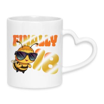 Finally 18 - Mug with Heart-Shaped Handle - white - Right