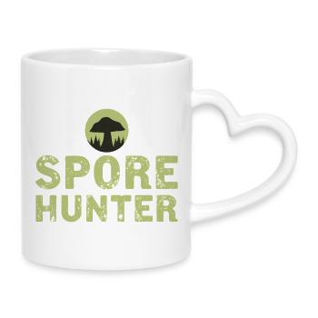 Pilz Spruch Pilzsammler Grafik - Tasse mit Herzhenkel - Weiß - Rechts