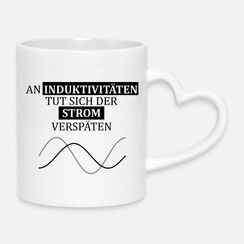 Funny saying for electrical engineers, engineers - Mug with Heart-Shaped Handle - white