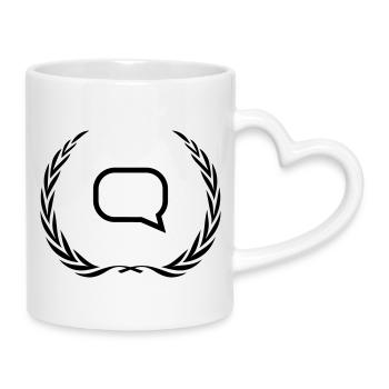 Couronne de bulles - Mug avec anse en forme de cœur - blanc - Droite