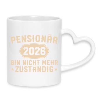 Retraité 2026 Non responsable - Mug avec anse en forme de cœur - blanc - Droite
