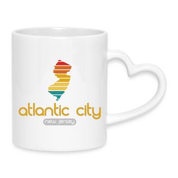 Atlantic City - New Jersey - United States America - Tasse mit Herzhenkel - Weiß - Rechts