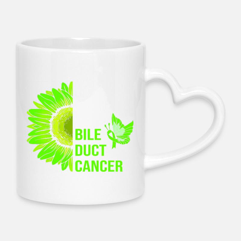 Bile Cancer - Mug avec anse en forme de cœur - blanc