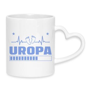 Ich werde Uropa 2027 – Werdender Urgroßvater - Tasse mit Herzhenkel - Weiß - Rechts