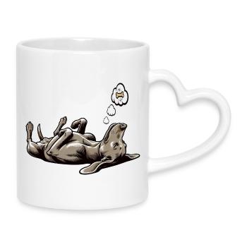 Propriétaire de Weimaraner Passionné de Weimaraner - Mug avec anse en forme de cœur - blanc - Droite