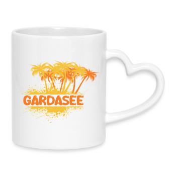 Party Lake Garda - Mug with Heart-Shaped Handle - white - Right