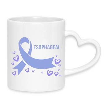 Cancer Esophagus Chemo Cancer Survivor - Mug with Heart-Shaped Handle - white - Right